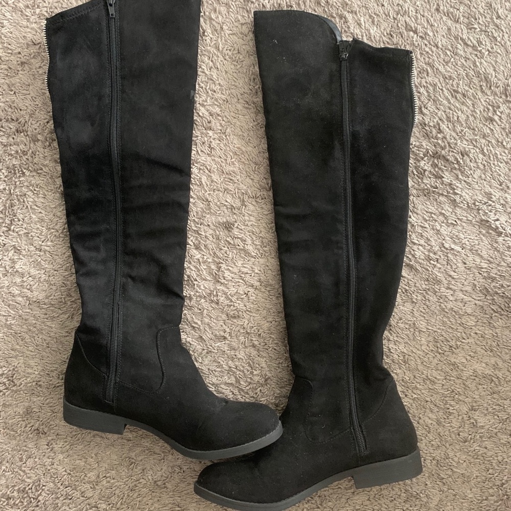 Suede over the knee boots
